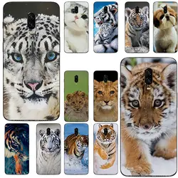 Мобильный чехол для телефона для oneplus 5 5T 6 6T 7 Pro, силиконовая задняя крышка, милый мультфильм, снежное животное, Лев, тигр