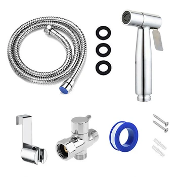 

For Toilet Seat Handheld Bidet Sprayer High Pressure Hygienic Stainless Steel Bathroom Cleaning Anti Leaking Hose Wall Mounted