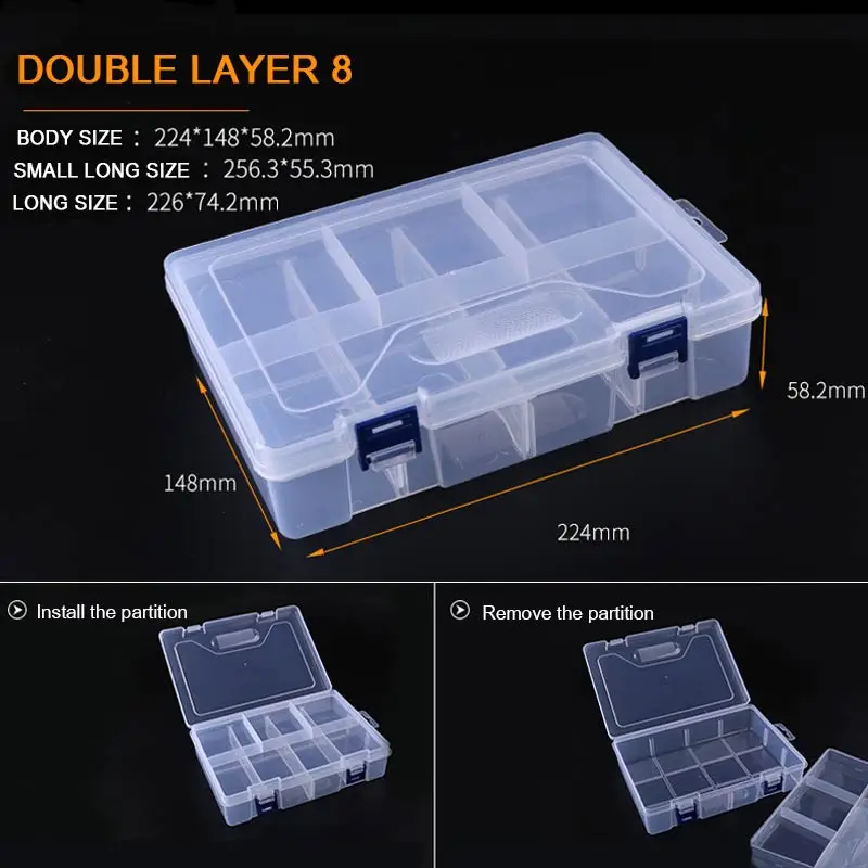 Sale Adjustable 3-36 Grids Compartment Plastic Storage Box Jewelry Earring Bead Screw Holder Case Display Organizer Container