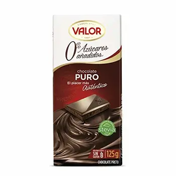 

Chocolates Valor - Chocolate puro sin azucares - 125 g - [Pack de 10]