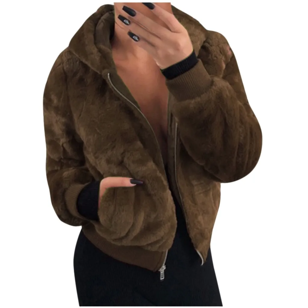 Новая модная женская повседневная куртка, зимняя теплая парка, верхняя одежда для девушек, пальто, верхняя одежда для девочек, Женское пальто, блузка, женские пальто - Цвет: Coffee