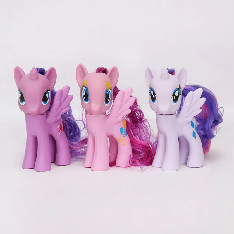 6pcs My Little Pony Toys Set Magic Rainbow Dash Unicorn Rarity Mini Pony  PVC Action Figure Birthday Gifts Toys for Children M05 - AliExpress