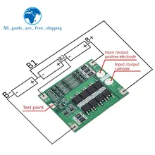 TZT 3S 25A Li-Ion 18650 BMS PCM плата для защиты аккумулятора BMS PCM с балансом для литий-ионного Lipo аккумуляторного блока модуль DIY