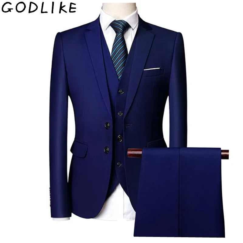 Wedding Suits For Men Slim Fit Men's Business Casual Groom Suits Formal Burgundy Green Purple Yellow Red White Man Suit 5XL 6XL Wedding Suits For Men Slim Fit Men's Business Casual Groom Suits Formal Burgundy Green Purple Yellow Red White Man Suit 5XL 6XL