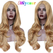 Maycaur, длинные, светлые, фиолетовые, синтетические, на кружеве, парик, без клея, жаропрочные, с натуральной линией волос для черных женщин
