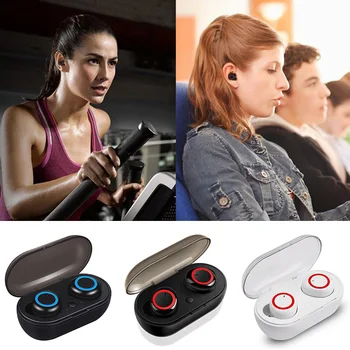 

Wireless Communication Headphone Stereo Sport Ear Phone with Charging Case VH99