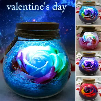 

Remote Control ​​​​​LED Strip Light With Rose Bottle Creative Romantic Atmosphere For Lover Gift