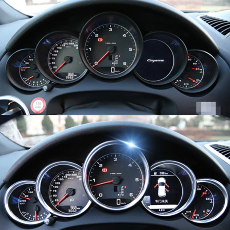Для Porsche Cayenne 2011- для Porsche Panamera 2010- 5 шт. ABS Хром ABS приборная панель консоль декоративное кольцо отделка