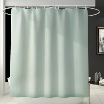 

Plain Striped Shower Curtain Waterproof Bathroom Curtain Partition Polyester Anti-mildew Curtain 180x180cm / 12 Hooks