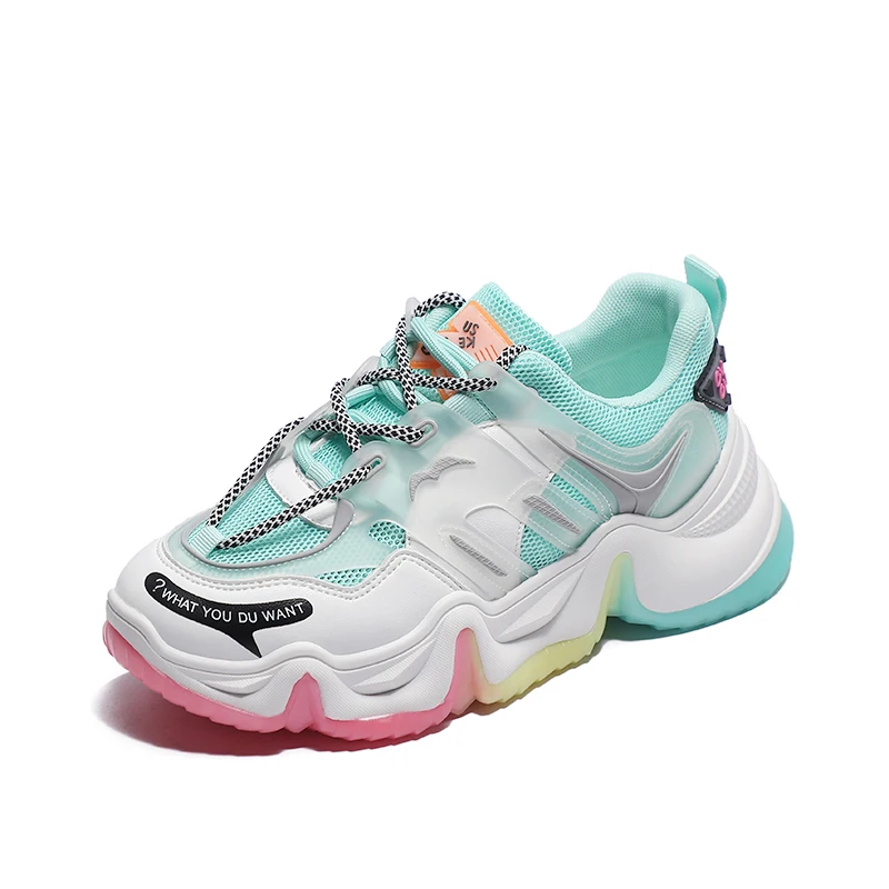 rainbow platform tennis shoes