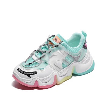 

2020 New Luxury Chunky Sneakers Women Shoes Trainers Sport Shoes Woman Designer Rainbow Dad Sneaker Platform Tennis Basket femme