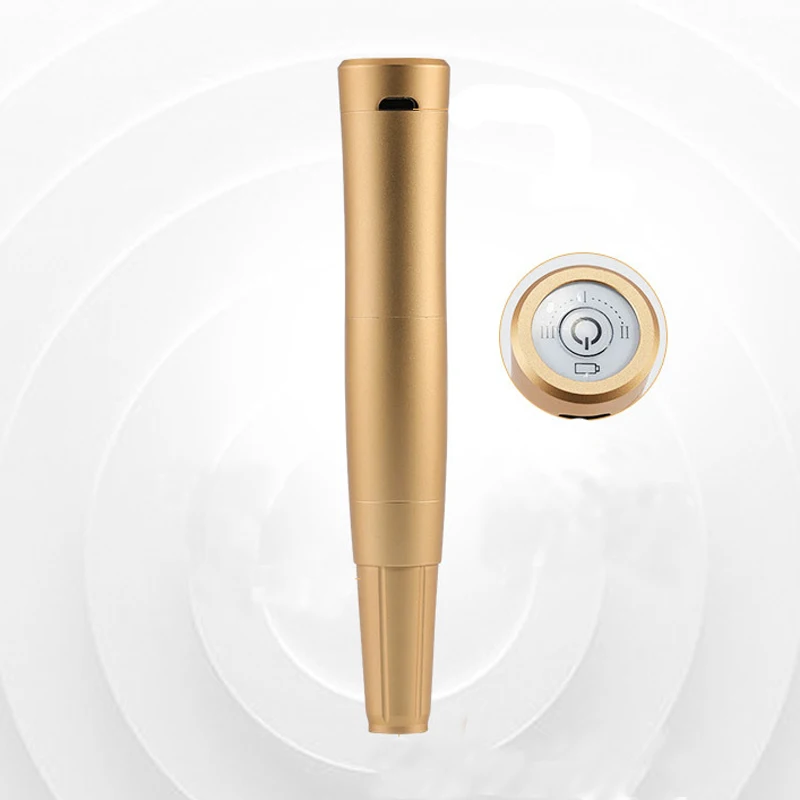 Мощный Тихий мотор машинки для татуировок Перманентный макияж роторная машина электрическая машина ручка для брови, подводка, губы косметика золотой