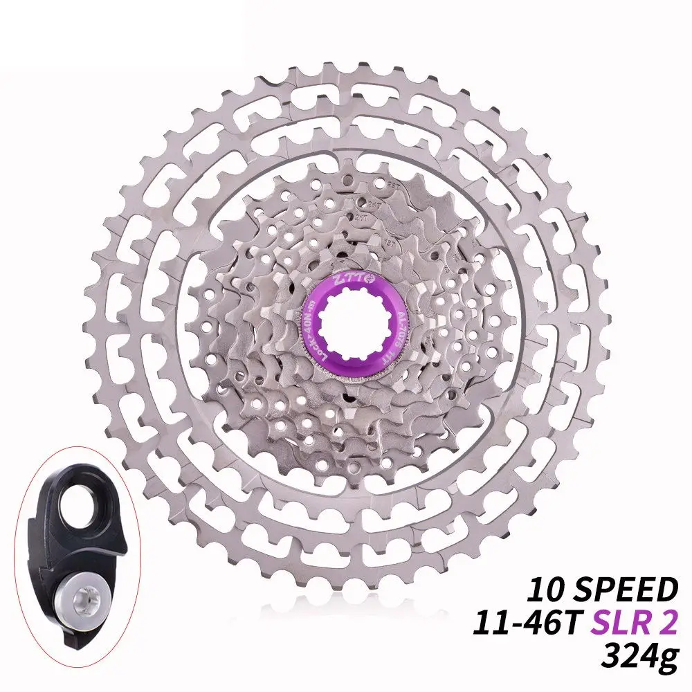 Кассета горного велосипеда MTB 10 скоростей 11-46T SLR2 HG совместимая с серебряным S