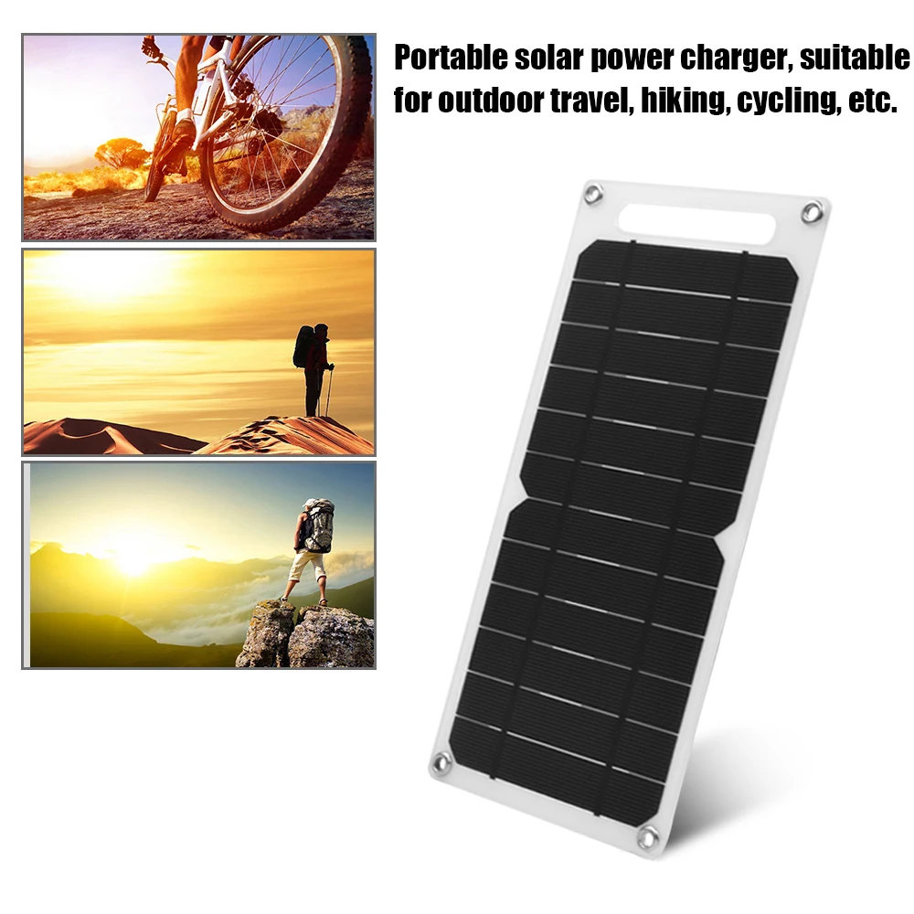 ELEGEEK Solar Panel Charger 6W 5V USB Output Solar Charger Portable Solar Battery Chargers Charging for Phone for Hiking Outdoor