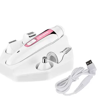 

5 In 1 USB Rechargeable Electric Shavers Nose Ear Trimmer Mini Epilator Eyebrow Beard Trimmer Women Parts