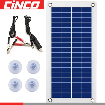

Flexible Solar Panel with Car Battery Charger USB Mini VDC 10 W 12V Solar Cell Charger Controller Outdoor Camping LED Light