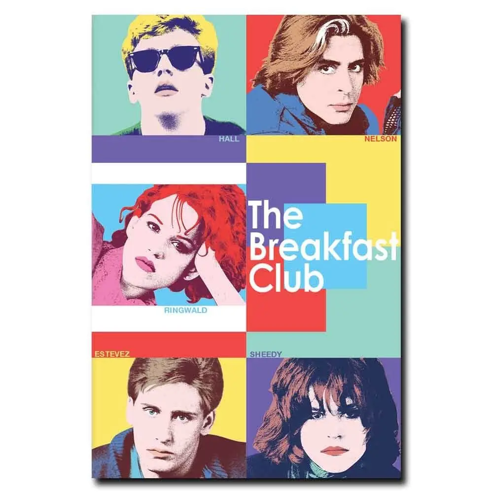 The Breakfast Club Classic Movie Silk Fabric Wall Poster Art Decor Sticker Bright | Дом и сад