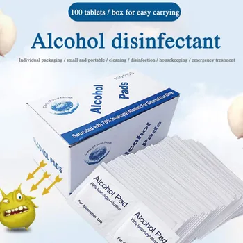 

2 Boxes Disinfection Alcahol Wipes Swabs Pads Wipes Antiseptic Cleanser Wipes 30ml Wipes home All-Purpose Cleaner