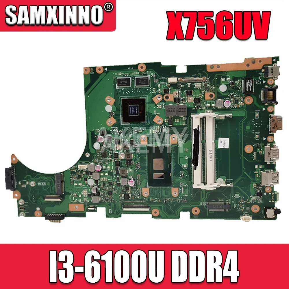 X756UV MB._ 0M/I3 6100U/AS V2G материнская плата REV3.1 для ASUS X756U X756UX X756UWK X756UQK X756UQ ноутбука 100%