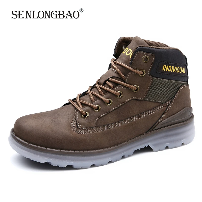 

Autumn Early Winter New Men Leather Boots Men Oxford Snow Boots Men Casual Work Shoes Comfortable Men Motorcycle Ankle Boots