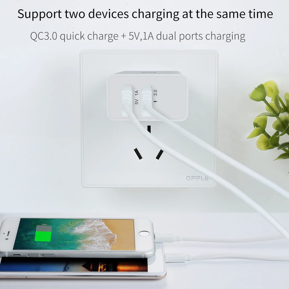 Сетевое зарядное устройство MCDODO с европейской вилкой 23 Вт для iPhone 8X7 6 iPad QC 3 0 USB