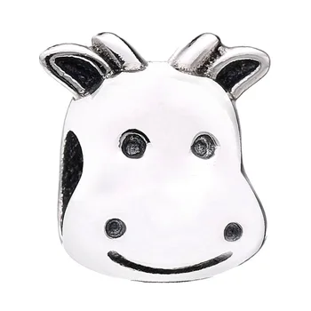 

Authentic 925 Sterling Silver Animal Bead Charm European Cute Cow Beads Fit Women Bracelet Bangle DIY Jewelry