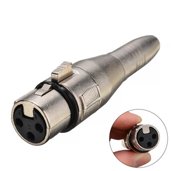 

3Pin XLR Extension Cable Connector For Karaoke Microphone Sound Cannon Cable Plug XLR Female to 6.35mm Female Mic Adapter