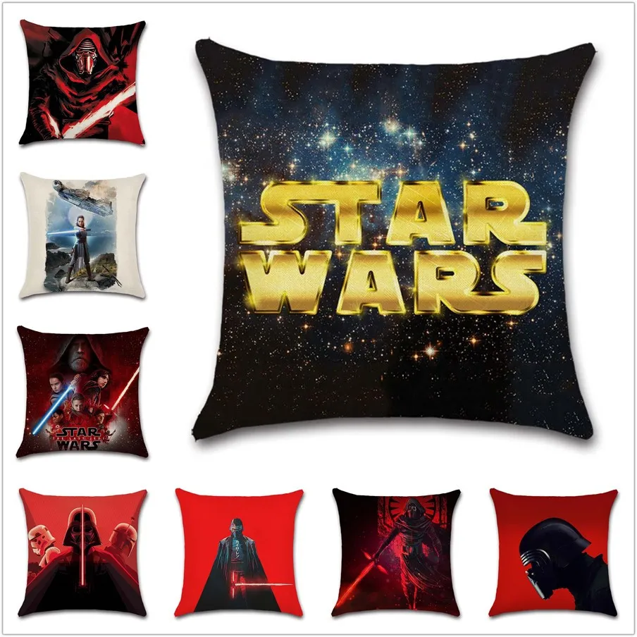 

Cartoon wars Light fighting sword star Cushion Cover Decoration Home sofa chair seat kids bedroom gift friend present pillowcase