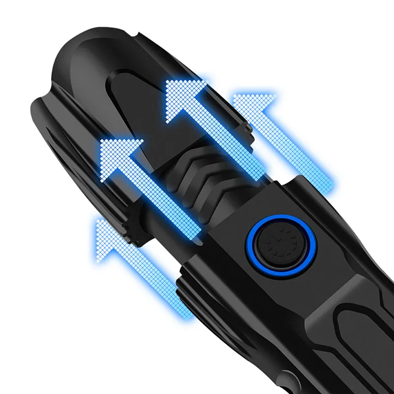 XHP90 LED Flashlight Zoomable USB Rechargeable 26650 Flashlight Torch 5 Modes linterna led recargable de alta potencia  #3N27 (16)