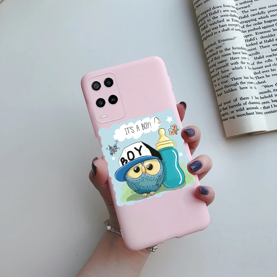 For OPPO A54 A 54 2021 Case Flower Silicon Phone Cover For OPPOA54 CPH2239 CPH2195 A 54 5G Shockproof Soft Bumper 6.5" Cute Case