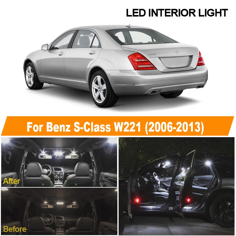 26pcs Canbus Led Bulb Interior Map Dome Light Kit For 06 13 Mercedes Benz S Class W221 S250 S280 S300 S3 S350 S400 S4 Signal Lamp Aliexpress