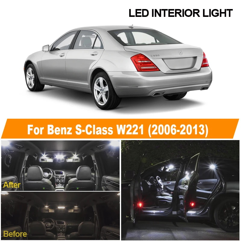 26pcs Canbus Led Bulb Interior Map Dome Light Kit For 06 13 Mercedes Benz S Class W221 S250 S280 S300 S3 S350 S400 S4 Signal Lamp Aliexpress