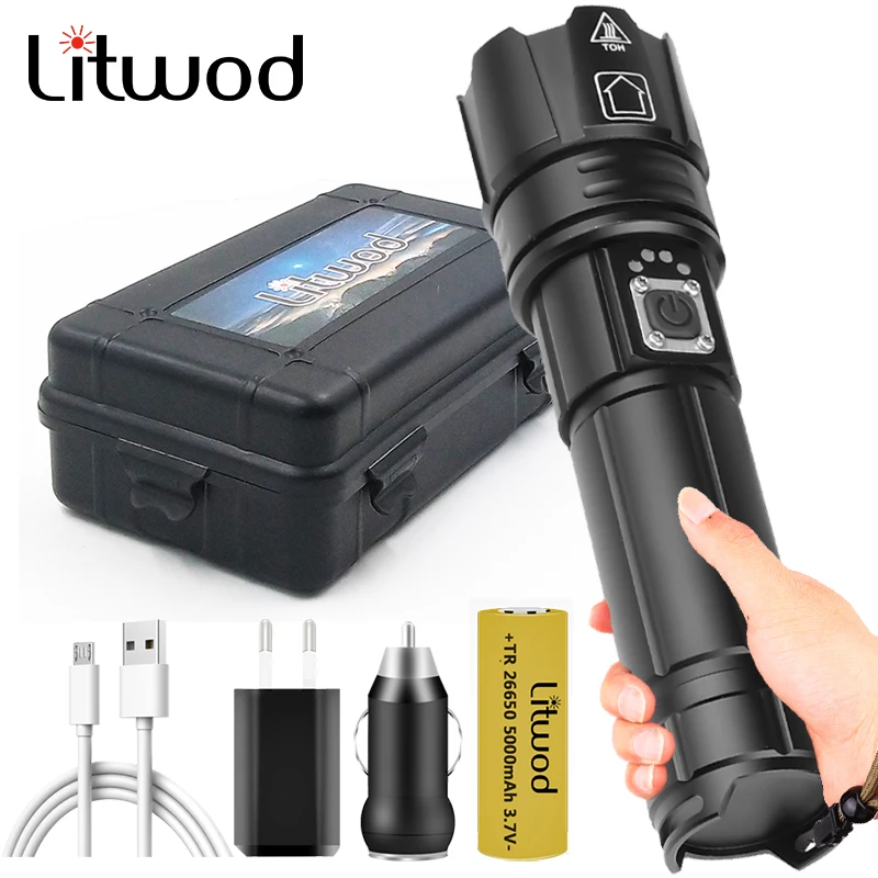 XHP70.2 Powerful Led Flashlight USB Rechargeable 18650 Battery Power Bank Flash Light Torch Aluminum Zoomable Waterproof Lantern | Освещение