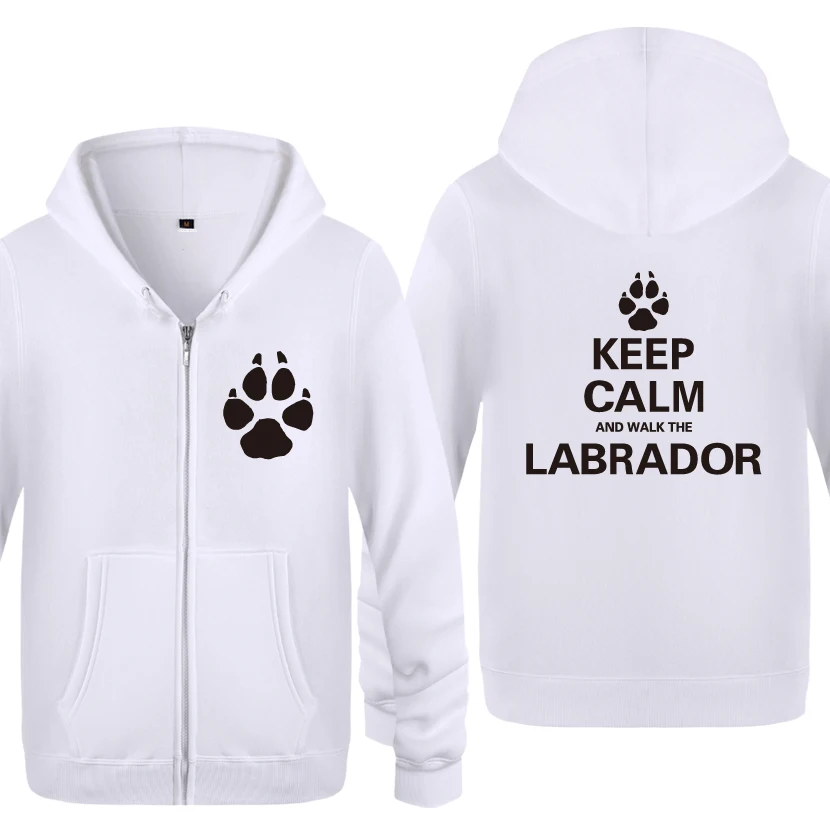 BAY HET Keep Calm and Walk Лабрадор-подарок для собак, толстовки для мужчин, мужские флисовые толстовки на молнии с капюшоном, кардиганы - Цвет: BAY HET