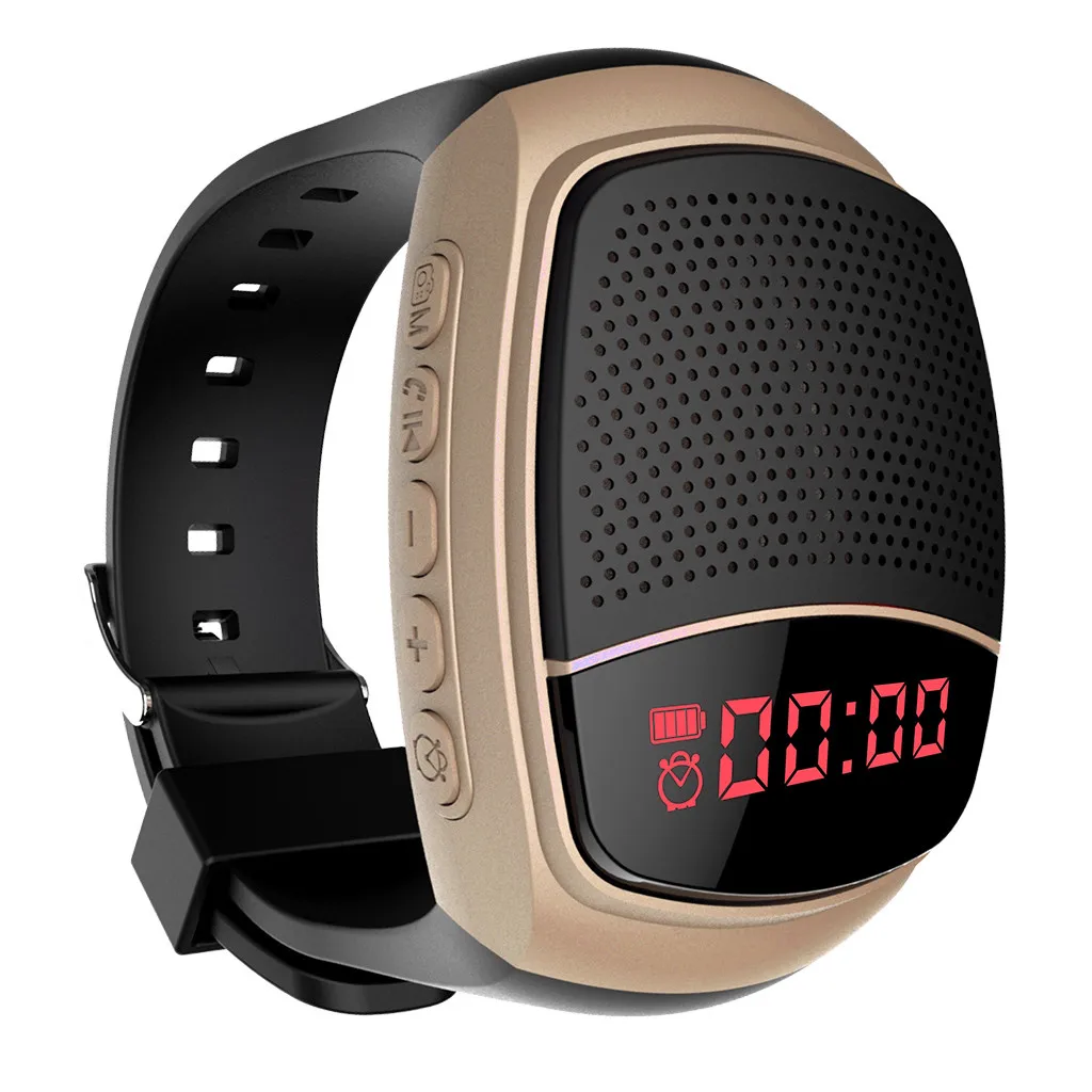 Bluetooth динамик светодиодный экран часы Беспроводные спортивные часы AUX портативный динамик мини наручные стерео спортивные колонки Caixa де сом# T20G