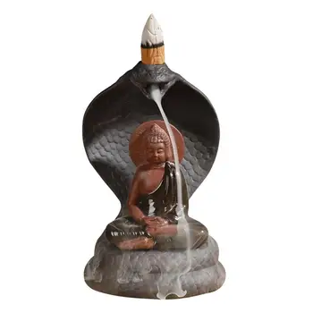 

Hindu Snake God Statue Buddha Aroma Furnace Aromatherapy Censer Backflow Incense Burner Incense Holder for Home Office Store