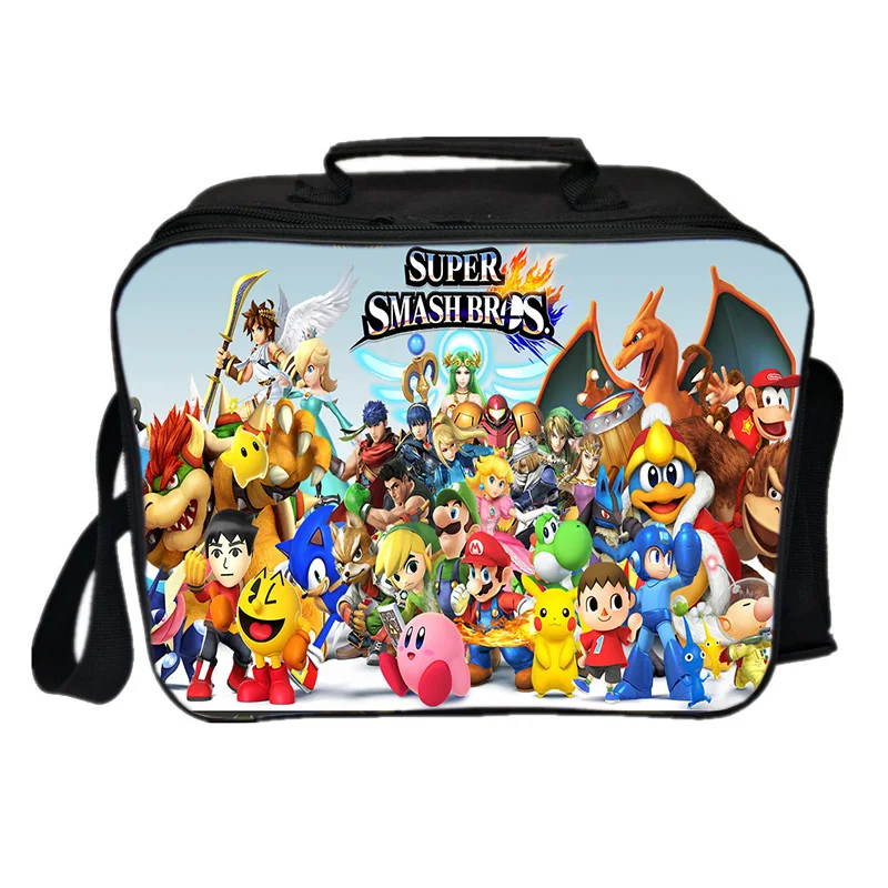 8 Супер Марио Smash Bros Покемон сумки для обедов, Термосумка сумка теплоизоляционные Водонепроницаемый свежий сумка для льда Пикник походная сумка через плечо - Цвет: 8