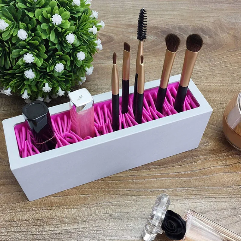 

Makeup Brush Storage Box Cosmetic Insertion Silica Gel Lipstick Storage Box