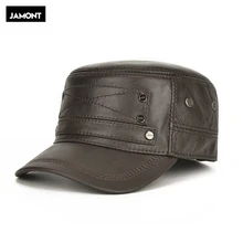 JAMONT, натуральная кожа, Мужская Бейсболка, зимняя теплая кожаная кепка для взрослых, Регулируемая Кепка с ушками