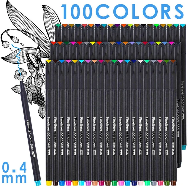 24 Fineliner Pens Color Fineliners Set Markers  Fineliner Color Pen Set  0.4mm - Fineliner - Aliexpress