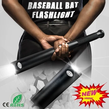 

Multifunction T6 LED Flashlight Baseball Bat Torch Baton Patrol Batonsr Security Mace Emergency Self-defense Outdoor Lighting