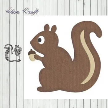 

Playful squirrel Metal Cutting Dies Stencil Scrapbook Album Embossing For Gift Card Making Handcrafts 2019 new