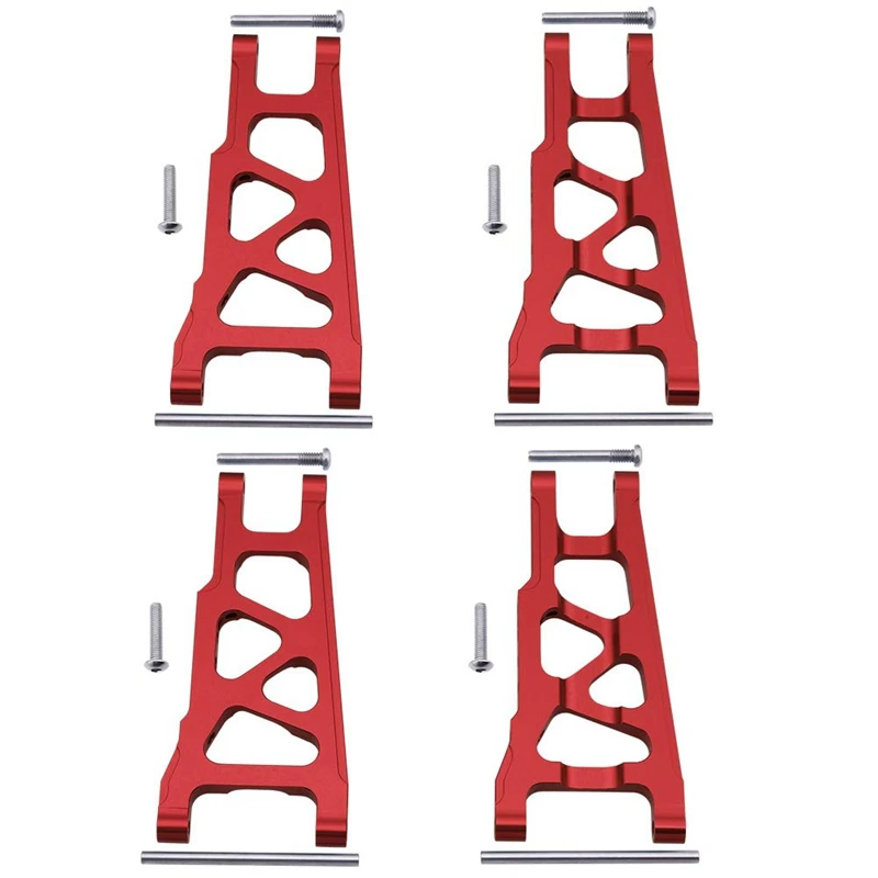 

4-Pack Aluminum Suspension Arms Front & Rear Replacement of for RC Traxxas 1/10 Slash 4X4 Upgrade Parts Option Hop Ups Red