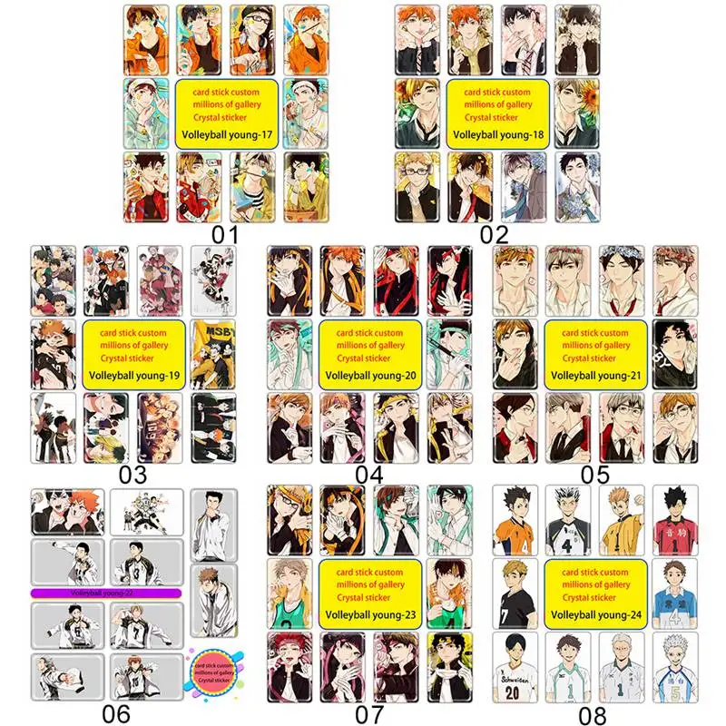 10 шт./партия Аниме Haikyuu! Наклейки с фигурками для карт наклейки ис-карт детские