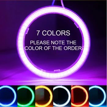 

2pcs Angel Eyes 60mm 70mm 80mm 90mm 100mm 110mm 120mm Halo Ring Car Led Fog Light Motorcycle Daytime Running Light DRL Headlight