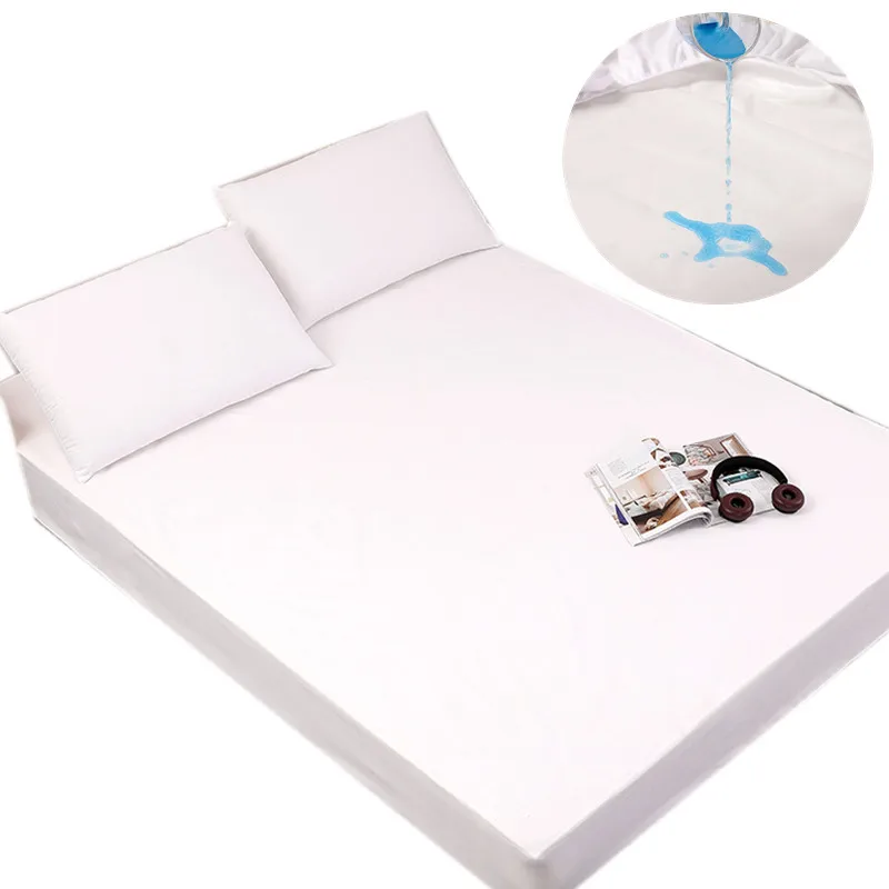 Waterproof Mattress Protector Solid Cover For Bed Breathable Hypoallergenic Protection Pad Cover Anti mite Bed Linens