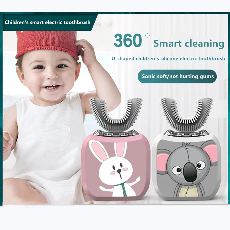 360 Degrees Intelligent Automatic Sonic Electric Toothbrush U Type 5 Modes Tooth Brush USB Charging Child Whitening Blue Light 360 Degrees Intelligent Automatic Sonic Electric Toothbrush U Type 5 Modes Tooth Brush USB Charging Child Whitening Blue Light
