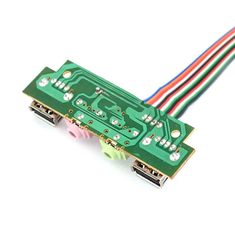 2 USB 0 PC компьютерный Чехол передняя панель аудио разъемы для настольного ПК