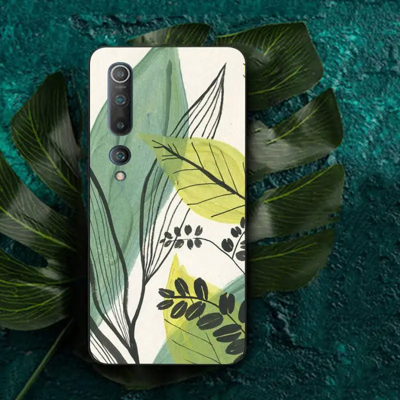 YNDFCNB Palm tree Leaves Plant Flower Phone Case for RedMi note 4 5 7 8 9 pro 8T 5A 4X case xiaomi leather case color