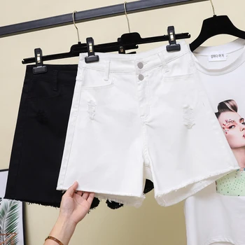 

2020 new arrival casual Shorts Women High Waist elastic Denim Shorts Jeans tassel Plus size sexy short Jeans